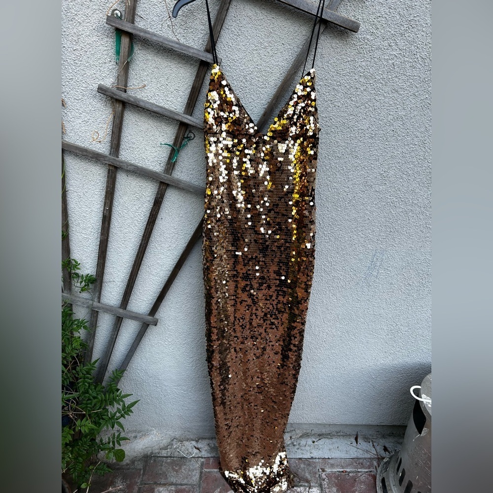 Camila Coelho Yuki Maxi Dress in Gold - Picture 10 of 12